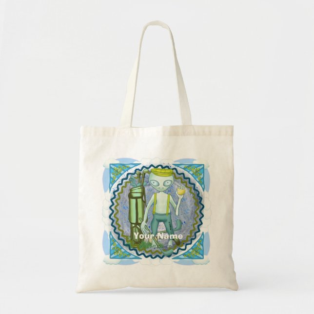Alien Golf tote bag Tygkasse (Framsidan)