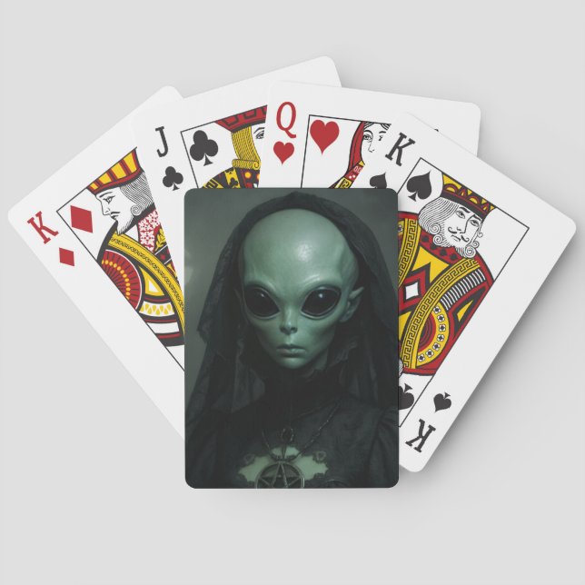 Alien Gothic Priestess Måne Casinokort (Baksidan)