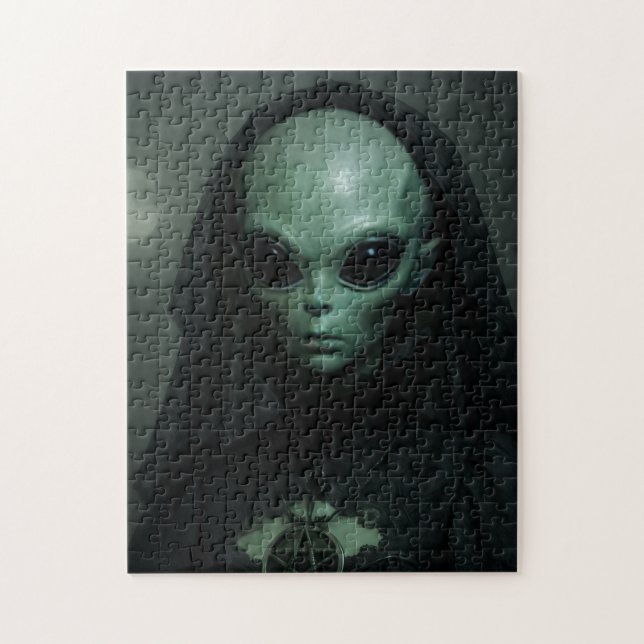 Alien Gothic Priestess Måne Pussel (Vertikal)