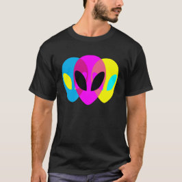 Alien Grå CMYK Tryptisk T Shirt