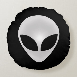 Alien Grått Rund Kudde