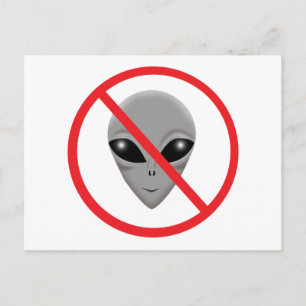 Alien Grått Vykort