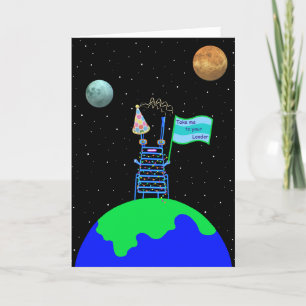 Alien Grattis på födelsedagen Card av Jo Bilder Kort