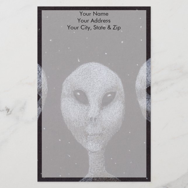 Alien Grays Brevpapper (Framsida)