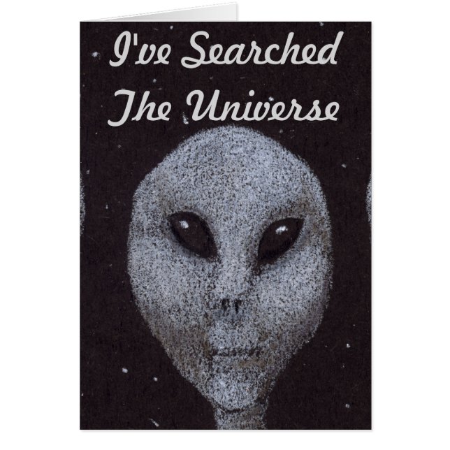 Alien Grays Hälsningskort (Framsidan)