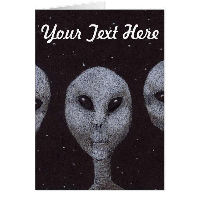 Alien Grays Hälsningskort (Framsidan)