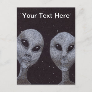 Alien Greys vykort