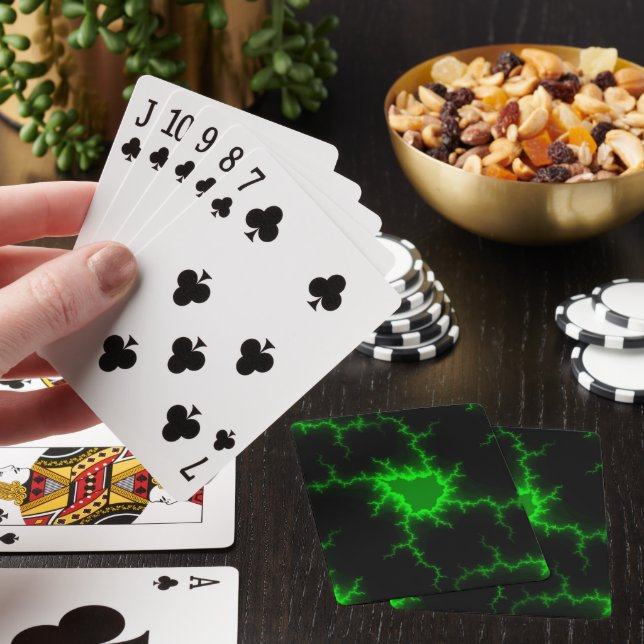 Alien Grönt Lightning-Strejkor i Pitch Black Casinokort (På plats)