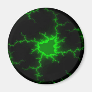 Alien Grönt Lightning-Strejkor i Pitch Black Magnet