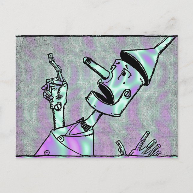 Alien Grönt, Tin Man-vykort Vykort (Framsida)