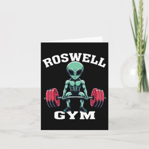 Alien Gym Funny Ufo Roswell Bodybuilding Fitness Kort