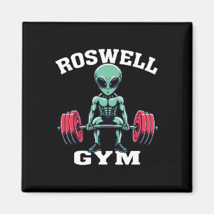 Alien Gym Roligt Ufo Roswell Kroppsbyggande Fitnes Magnet