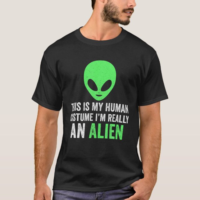 Alien Halloween, Alien Hallowen Costume, Girl Boy T Shirt (Framsida)