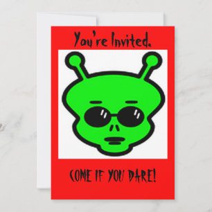 Alien Halloween-inbjudan Inbjudningar