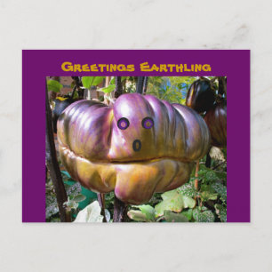 Alien Hälsning Earthling Food Postcard Vykort