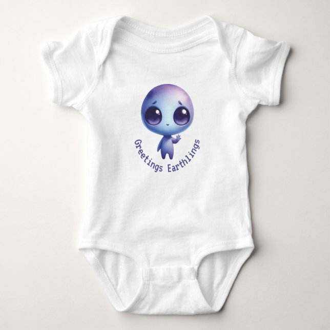 Alien - Hälsning Earthlings T Shirt (Framsida)