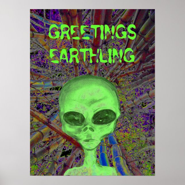 Alien Hälsning Poster (Framsidan)