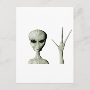 Alien hälsning vykort