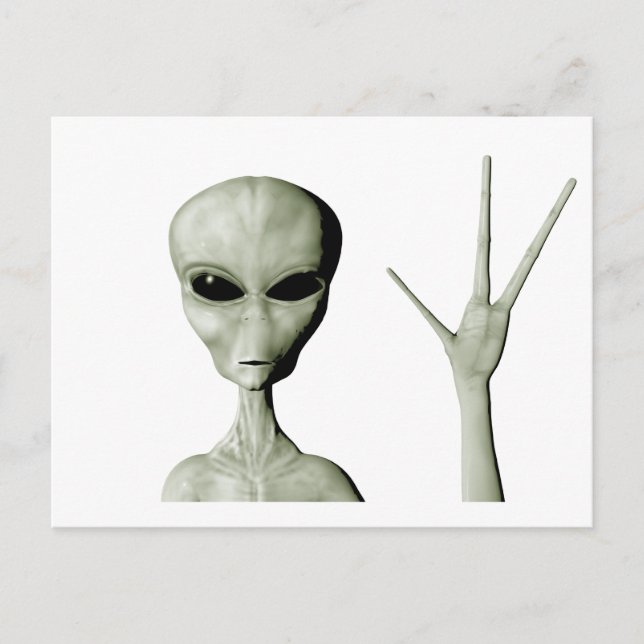 Alien hälsning vykort (Framsida)
