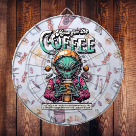 Alien här för kaffet darttavla