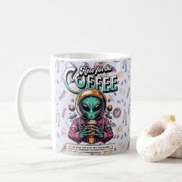 Alien här för kaffet kaffemugg