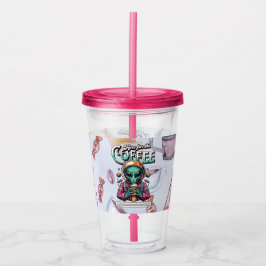 Alien här för kaffet take away mugg