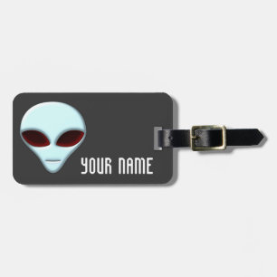 Alien Head 01 Luggage Tag Bagagebricka