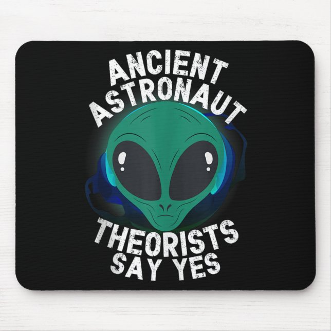 Alien Head Ancient Astronaut Theorists säger Ja Al Musmatta (Framsidan)