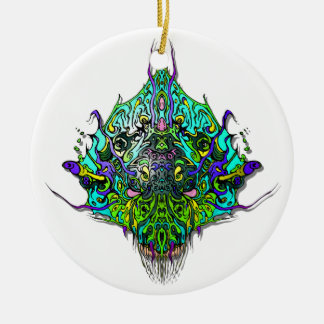 Alien Head - Aqua Julgransprydnad Keramik