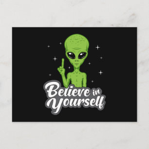 Alien Head Area 51 Ufo Utomjordingars Space Funny Vykort
