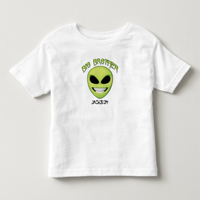 Alien Head Big Brother Personlig T Shirt (Framsida)