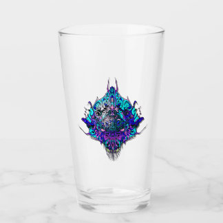 Alien Head - Blue and lila Glaskopp