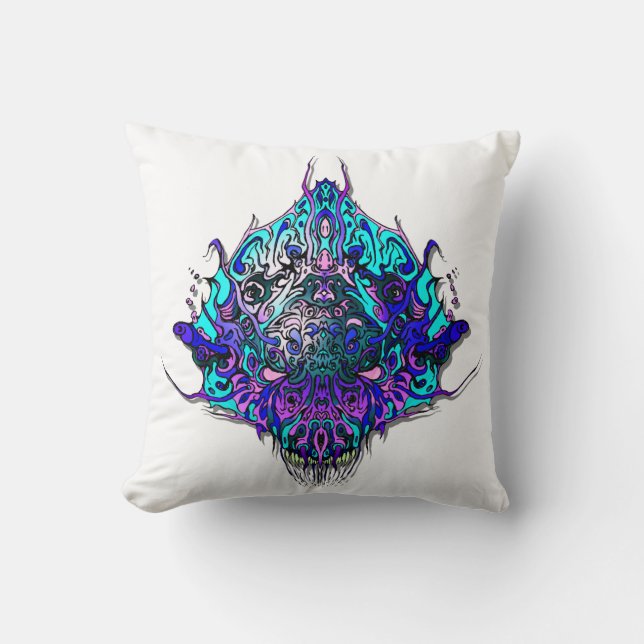 Alien Head - Blue and lila Kudde (Framsida)