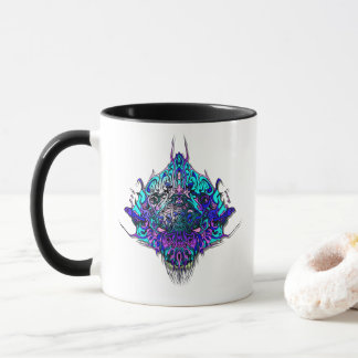 Alien Head - Blue and lila Mugg
