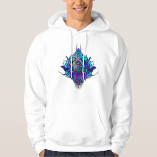 Alien Head - Blue and lila Sweatshirt Med Luva
