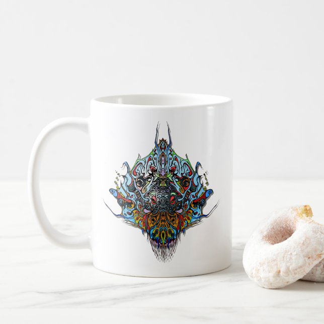 Alien Head - Blue Kaffemugg (Med munk)