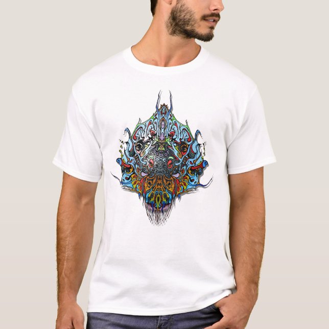 Alien Head - Blue T Shirt (Framsida)