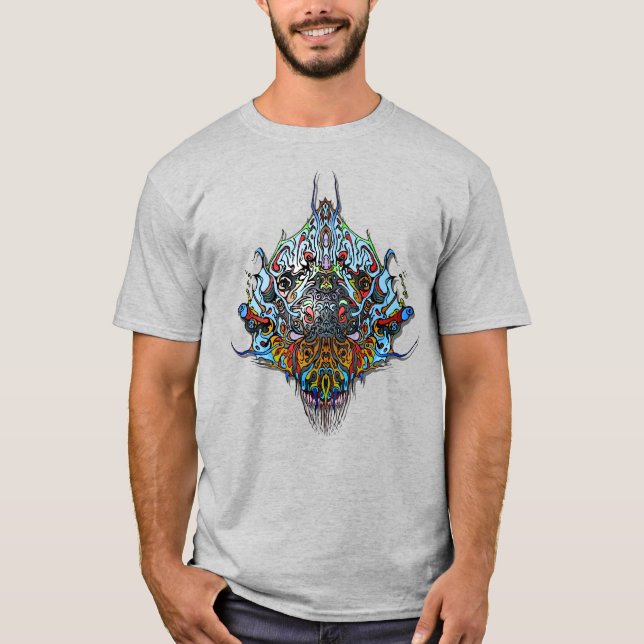 Alien Head - Blue T Shirt (Framsida)