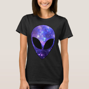 Alien Head Galaxy Alien Costume tror på UFO T Shirt