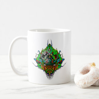 Alien Head - grönt Kaffemugg