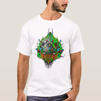 Alien Head - grönt T Shirt