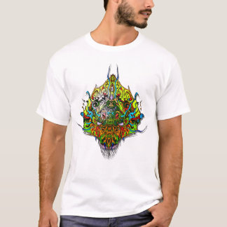 Alien Head - gult T Shirt