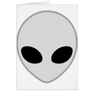 Alien Head Hälsningskort