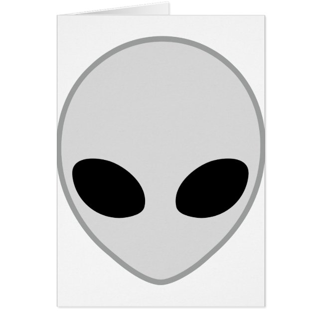 Alien Head Hälsningskort (Framsidan)