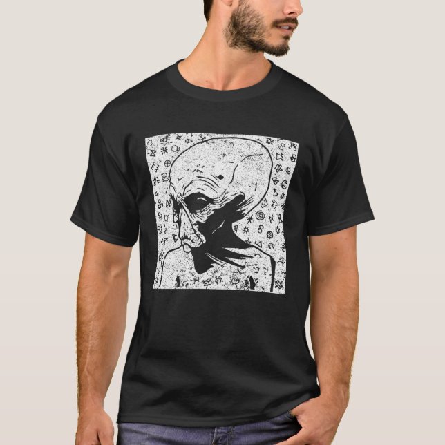 Alien Head I Space I Outer Space I Alien T Shirt (Framsida)