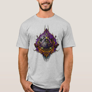 Alien Head - lila T Shirt