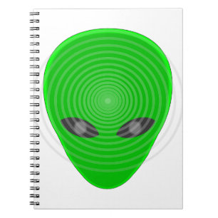 Alien Head Mind Control Anteckningsbok Med Spiral