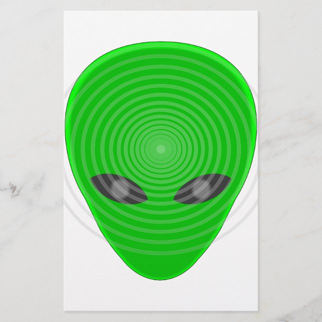 Alien Head Mind Control Brevpapper (Framsida)