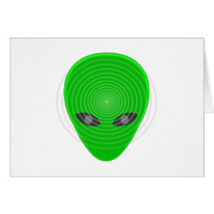 Alien Head Mind Control Hälsningskort