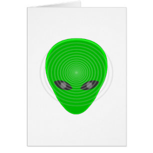 Alien Head Mind Control Hälsningskort